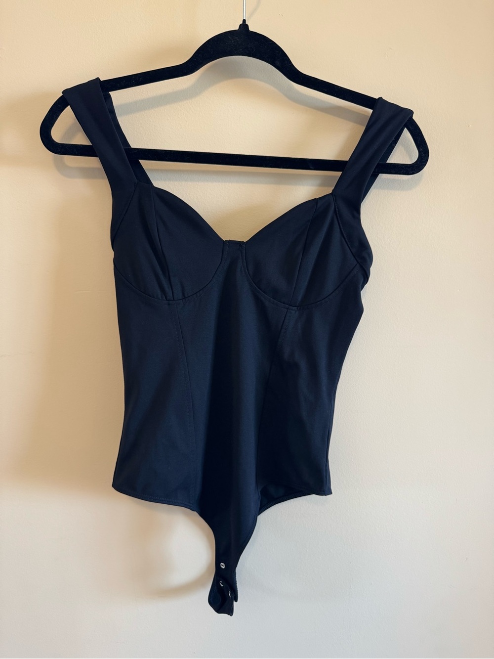 Dynamite Black Structured Bustier-Style Bodysuit